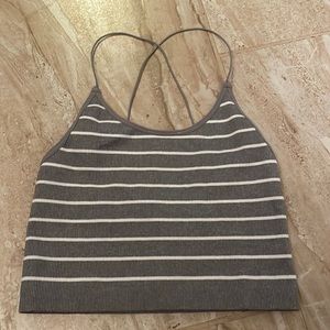 Stripped Gray Tank Top